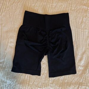 Tummy Control Black Workout Shorts
